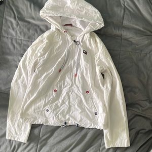 Quarter zip rain jacket